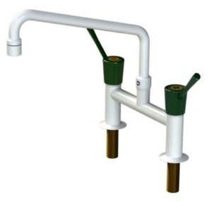 H Pattern Mixer Tap With Lever Action and Aerator Nozzle