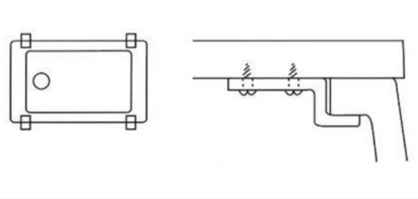 Laboratory underslung sink clips