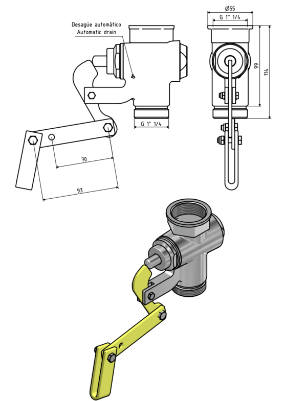 Emergency Platform Shower Valve