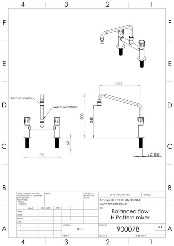 Arboles UK - 900078 - Laboratory Mixer Tap