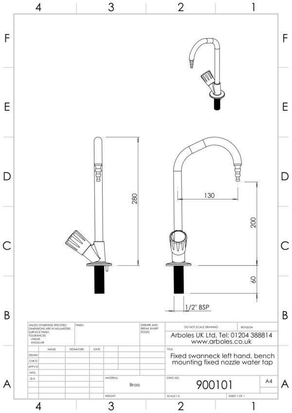 Arboles UK - 900101 - Laboratory Water Tap