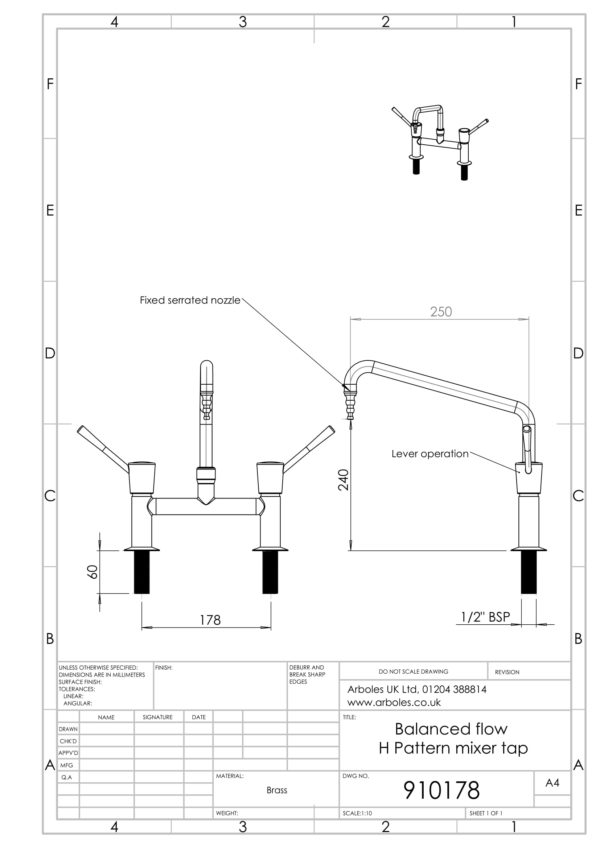 Arboles UK - 910178 - Wrist Action Laboratory Tap