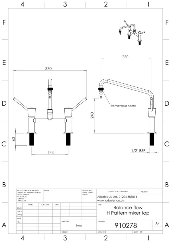 Arboles UK - 910278 - Wrist Action Laboratory Tap