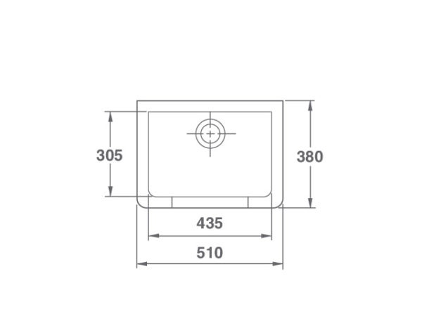 Arboles UK - Cl0100010 - Cleaner Sink - Dimensions