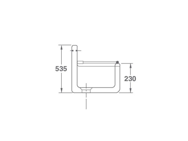 Arboles UK - Cl0100010 - Cleaner Sink - Side Dimensions