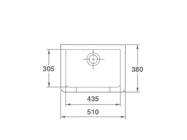 Arboles UK - Cl0200010 - Cleaner Sink - Dimensions