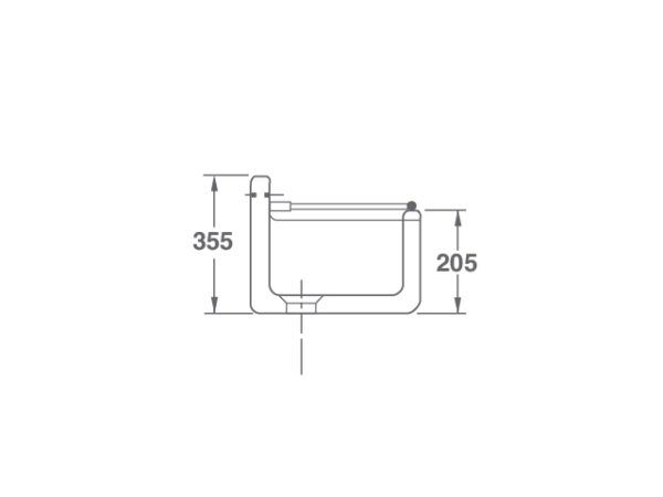 Arboles UK - Cl0300010 - Cleaner Sink Side - Dimensions