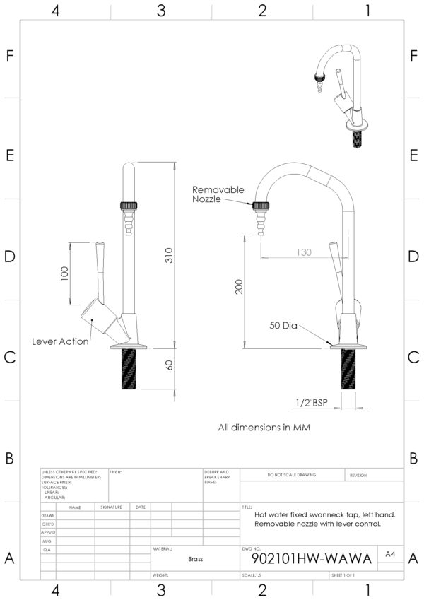 Arboles UK - Wrist action laboratory tap