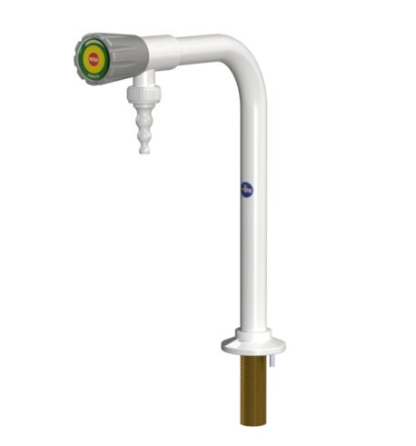 A pillar bib laboratory ta with a removable nozzle